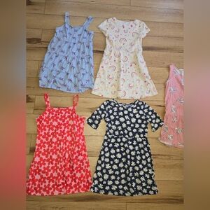 Girls Size 6-7 Summer Dresses. Set Of 5.